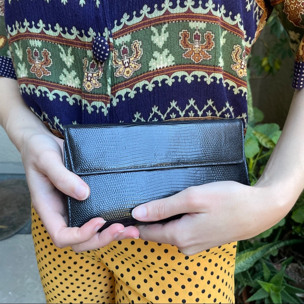 Vintage black Kate Spade lizard skin wallet